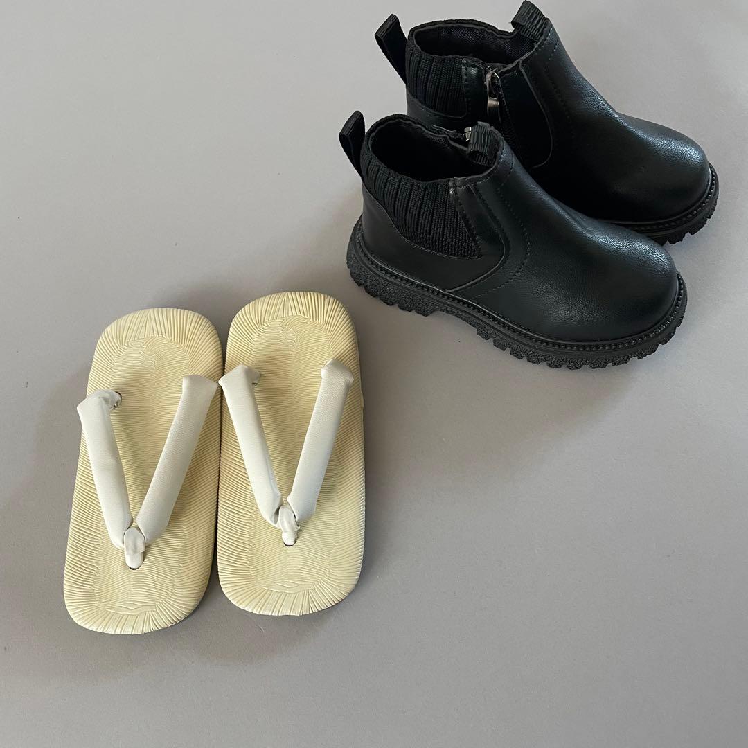 七五三　3歳　アンティークお着物セット　総絞り被布　雪駄またはショートブーツ