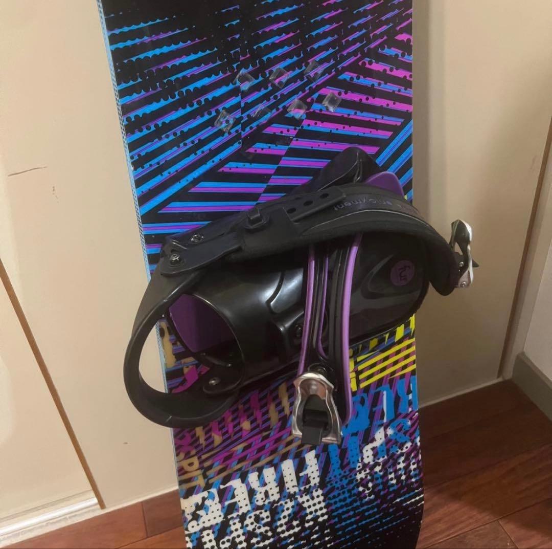 【シーズン到来】スノーボード2点セット K2 ビンディングセット 紫パープル