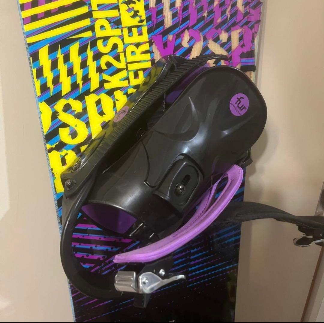 【シーズン到来】スノーボード2点セット K2 ビンディングセット 紫パープル