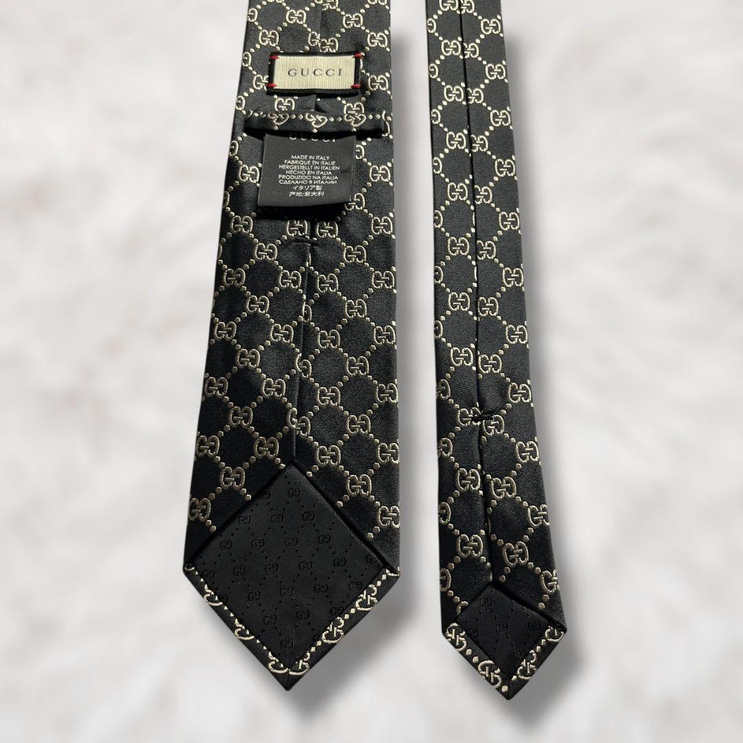 【未使用級✨】現行タグ グッチ インターロッキング柄 GG柄 黒白 ジャガード
