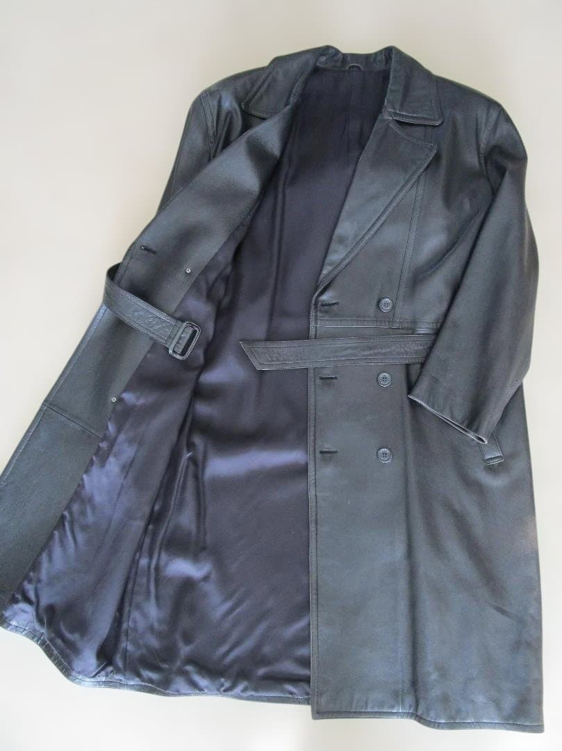 LANVIN　極上シープスキン　ダブルブレスト　レザーコート