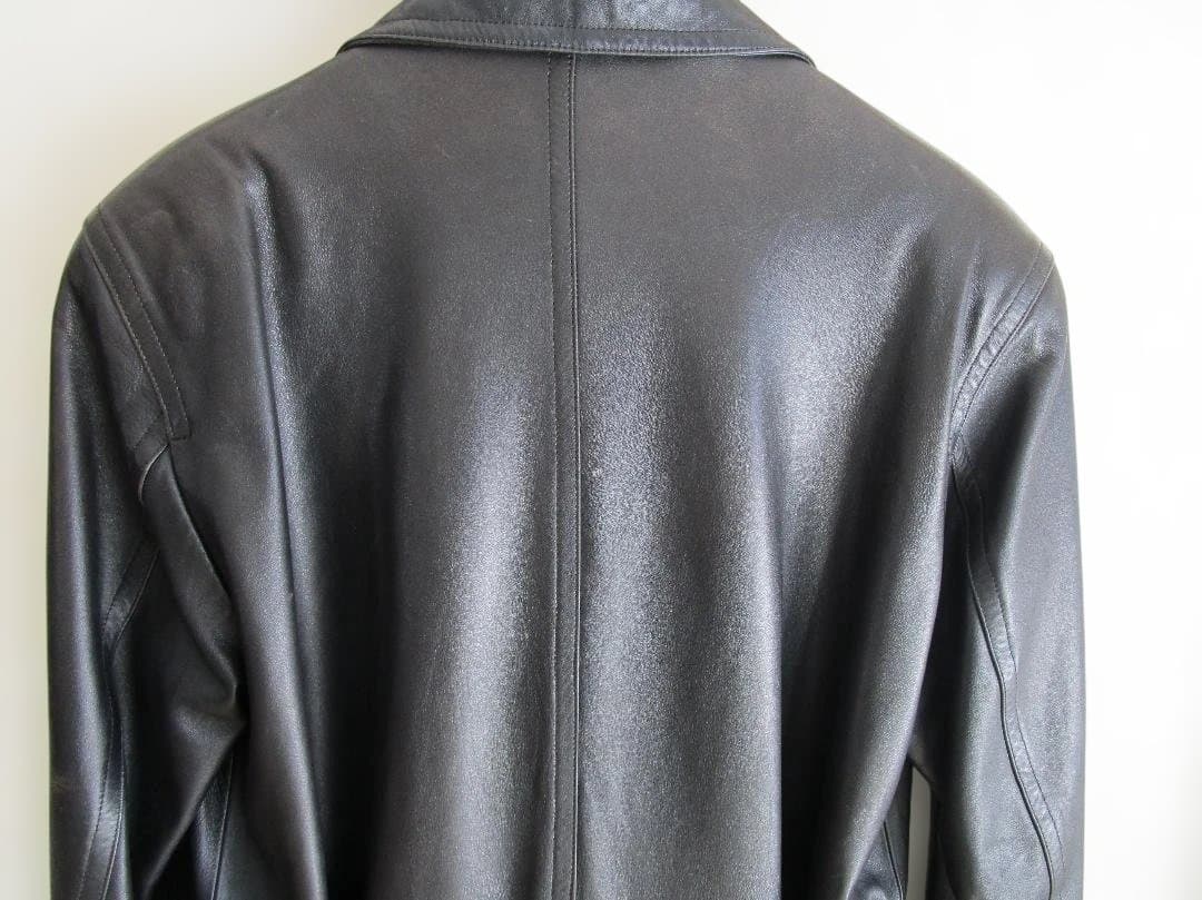 LANVIN　極上シープスキン　ダブルブレスト　レザーコート