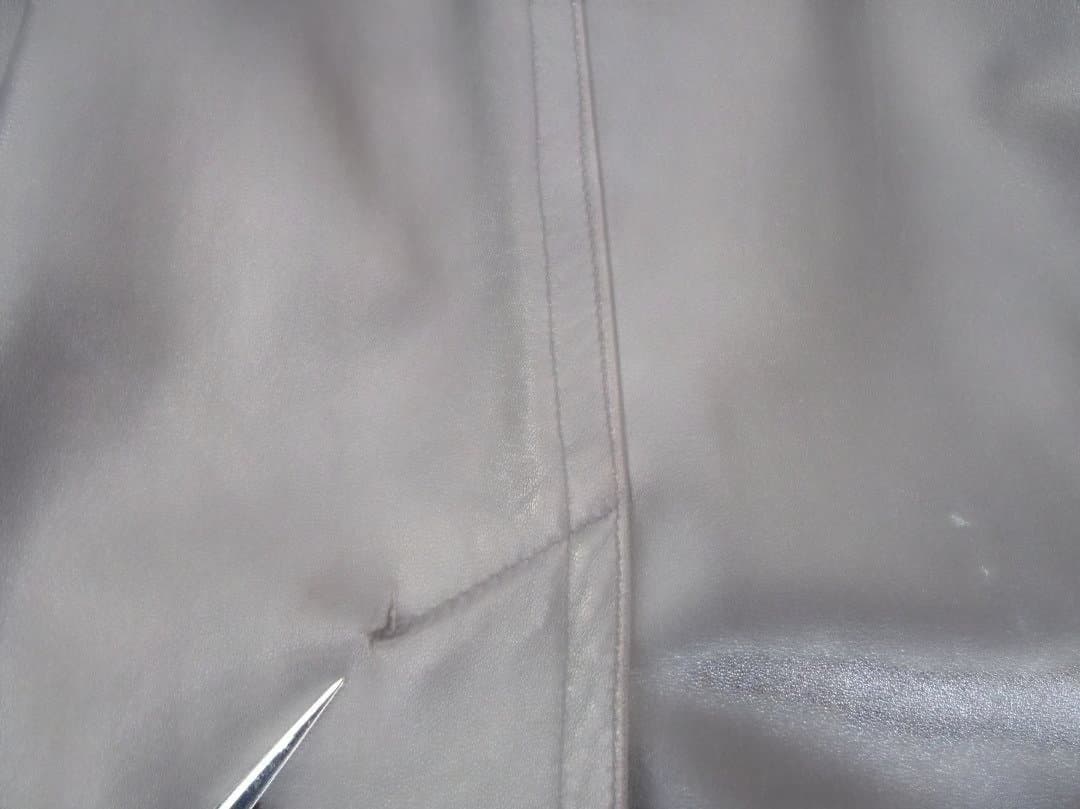 LANVIN　極上シープスキン　ダブルブレスト　レザーコート