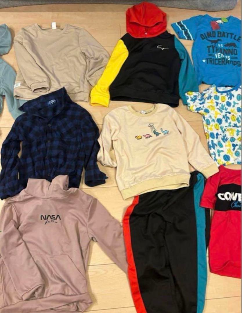 中古&未使用品！男子秋冬服130cm×14点セットまとめ売り