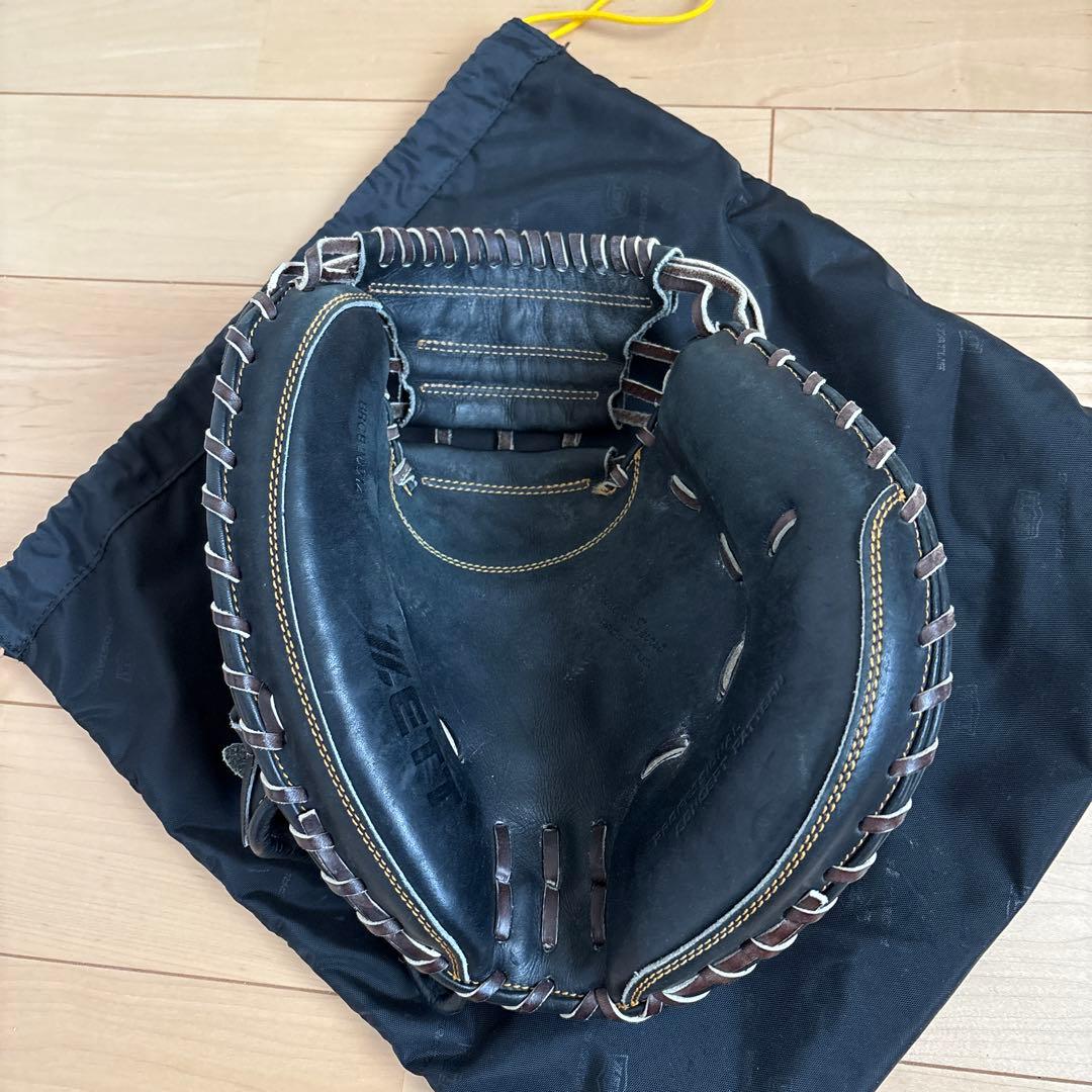 ゼットプロステイタス　キャッチャーミット 黒 収納袋付き