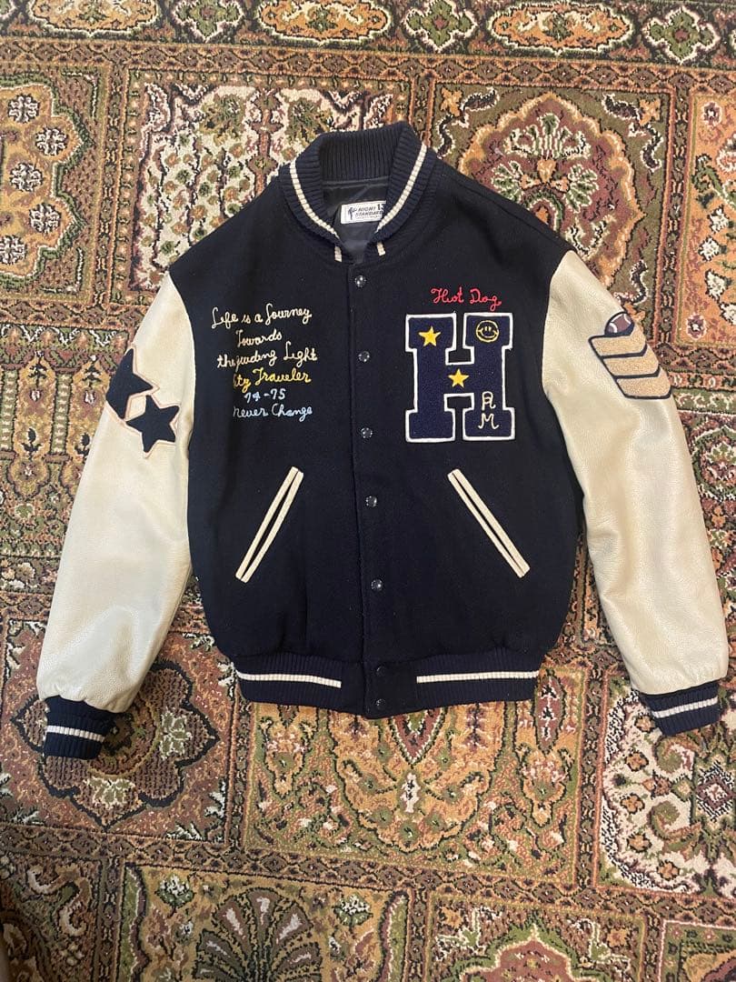 袖革 スタジャン90's High STANDARD 袖 フルデコ　袖レザー