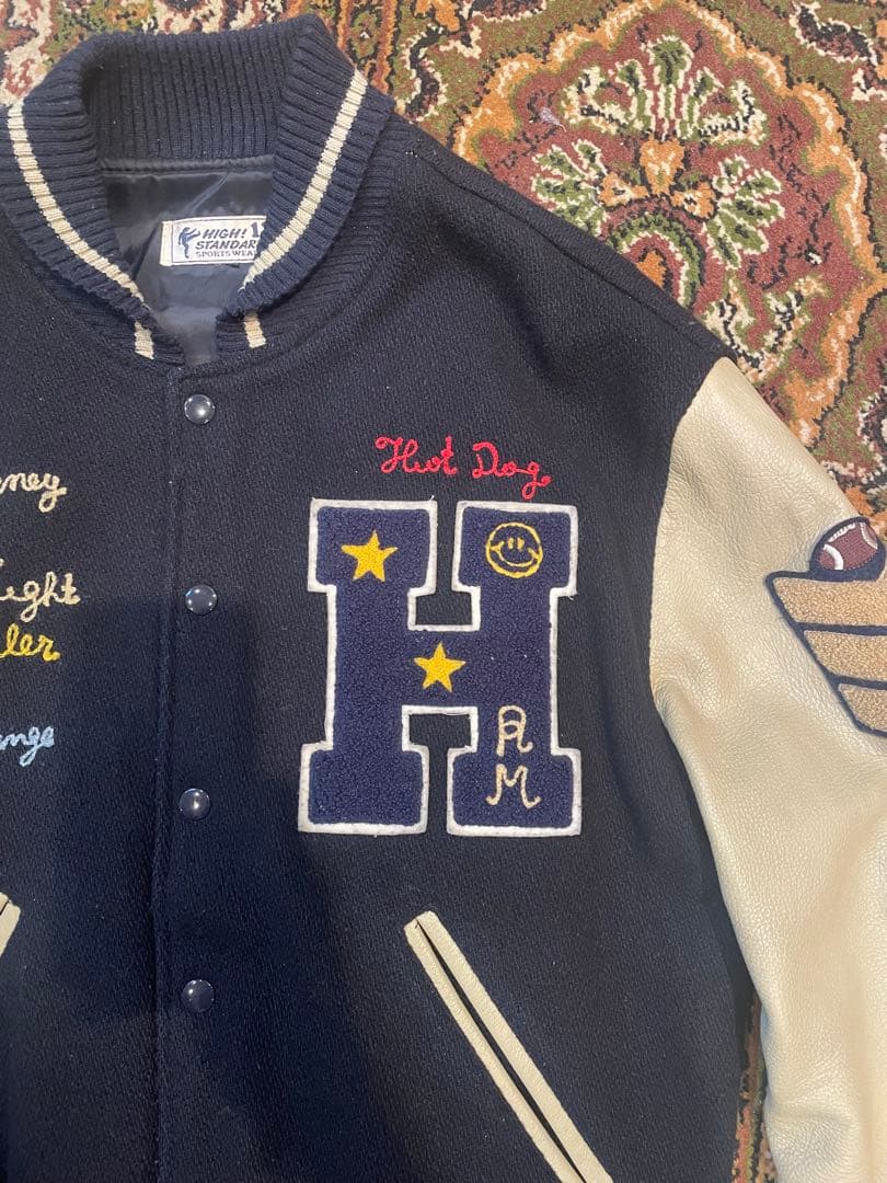 袖革 スタジャン90's High STANDARD 袖 フルデコ　袖レザー