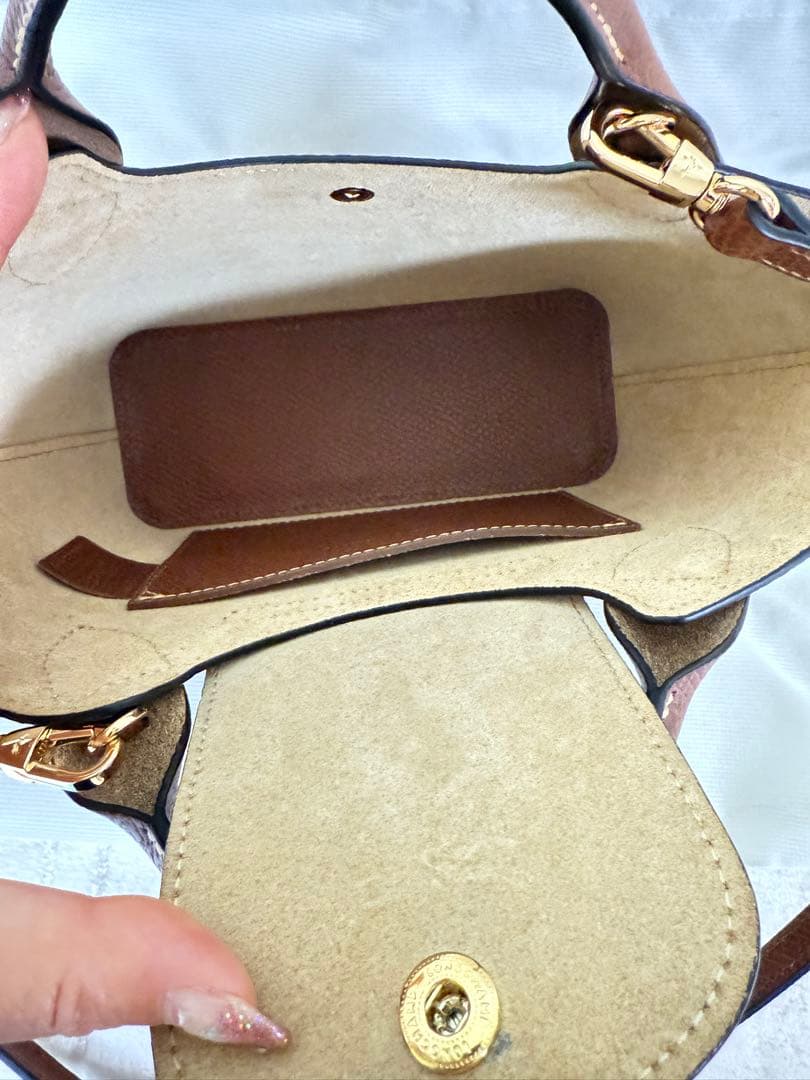 ロンシャン　エピュレXS トートバッグ　ブラウン