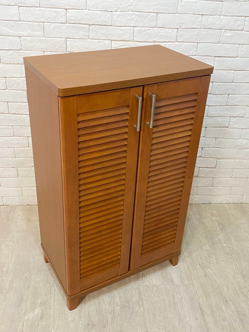 【東京都内23区配送無料】シューズボックス　玄関　ルーバー　下駄箱　18足収納