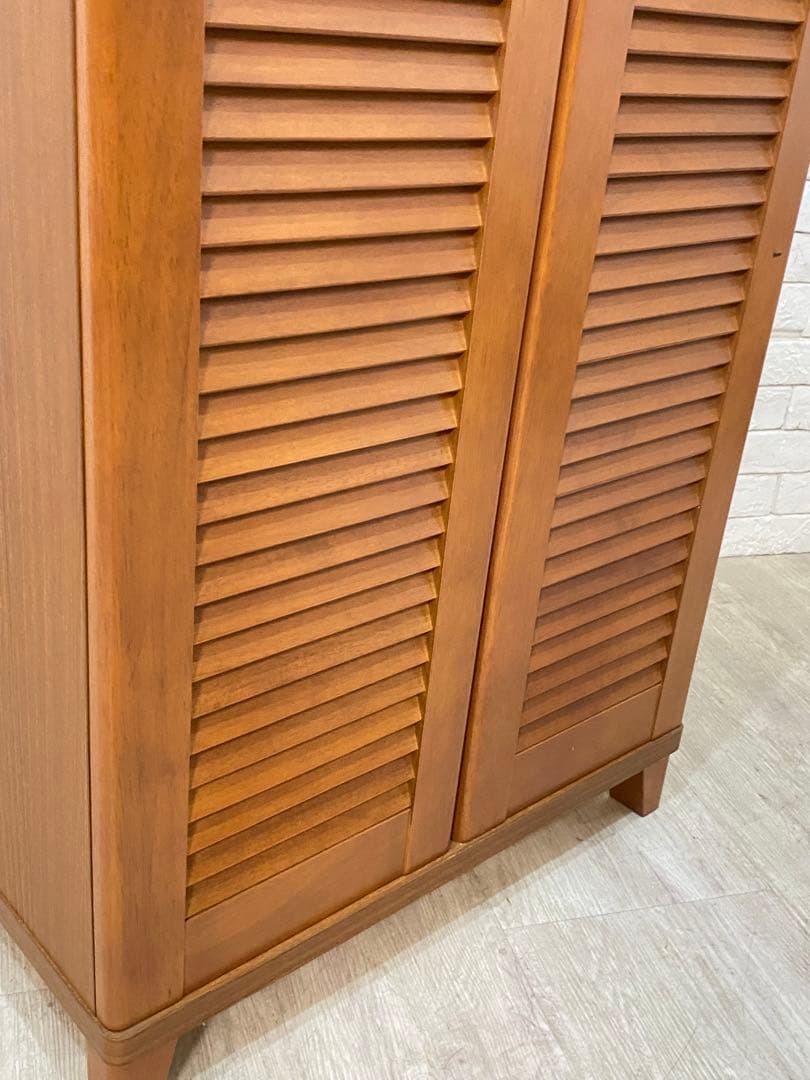 【東京都内23区配送無料】シューズボックス　玄関　ルーバー　下駄箱　18足収納