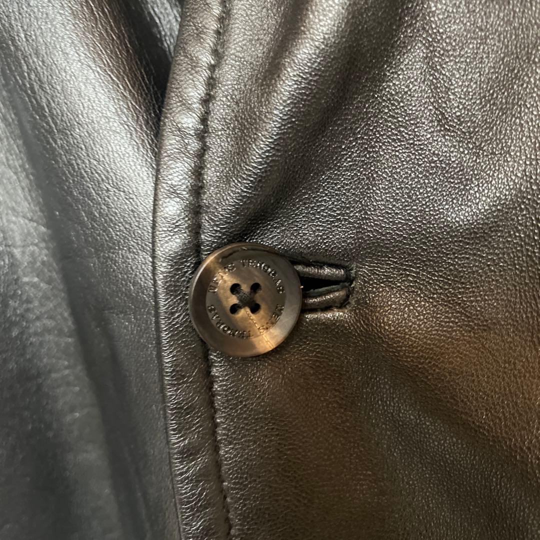 MEN’S TENORAS メンズティノラス ラムレザー コート 黒LLARGE