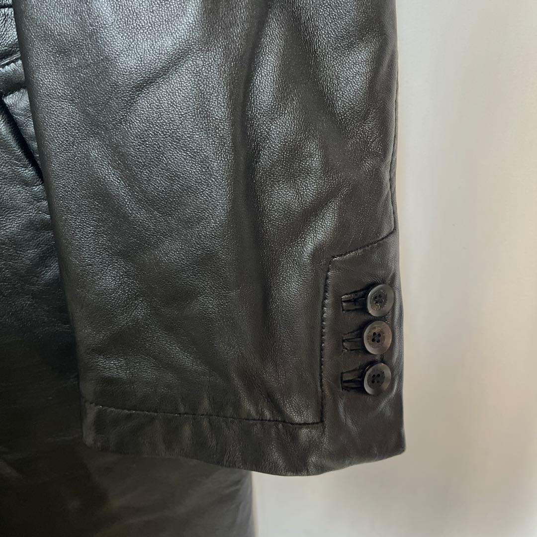 MEN’S TENORAS メンズティノラス ラムレザー コート 黒LLARGE