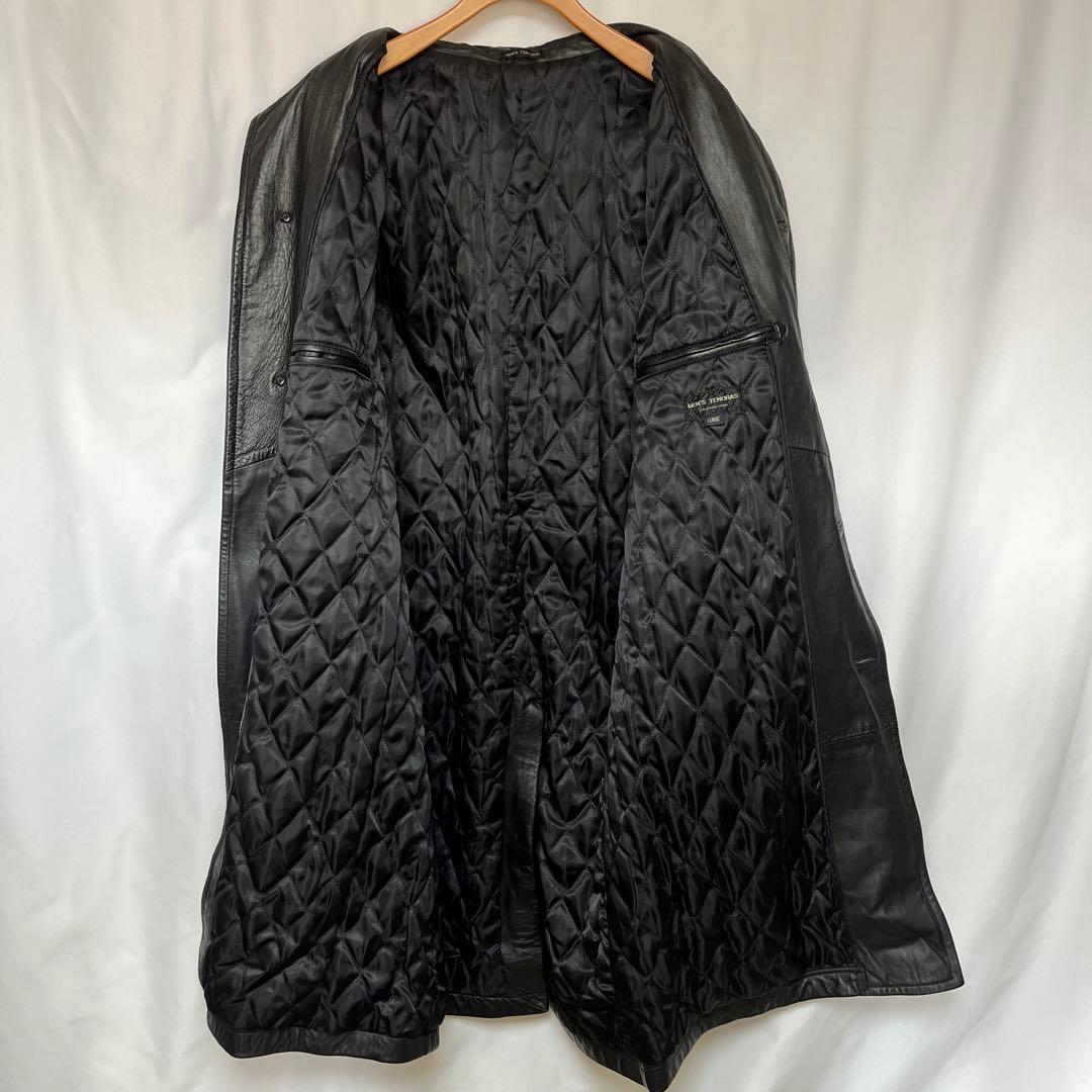 MEN’S TENORAS メンズティノラス ラムレザー コート 黒LLARGE