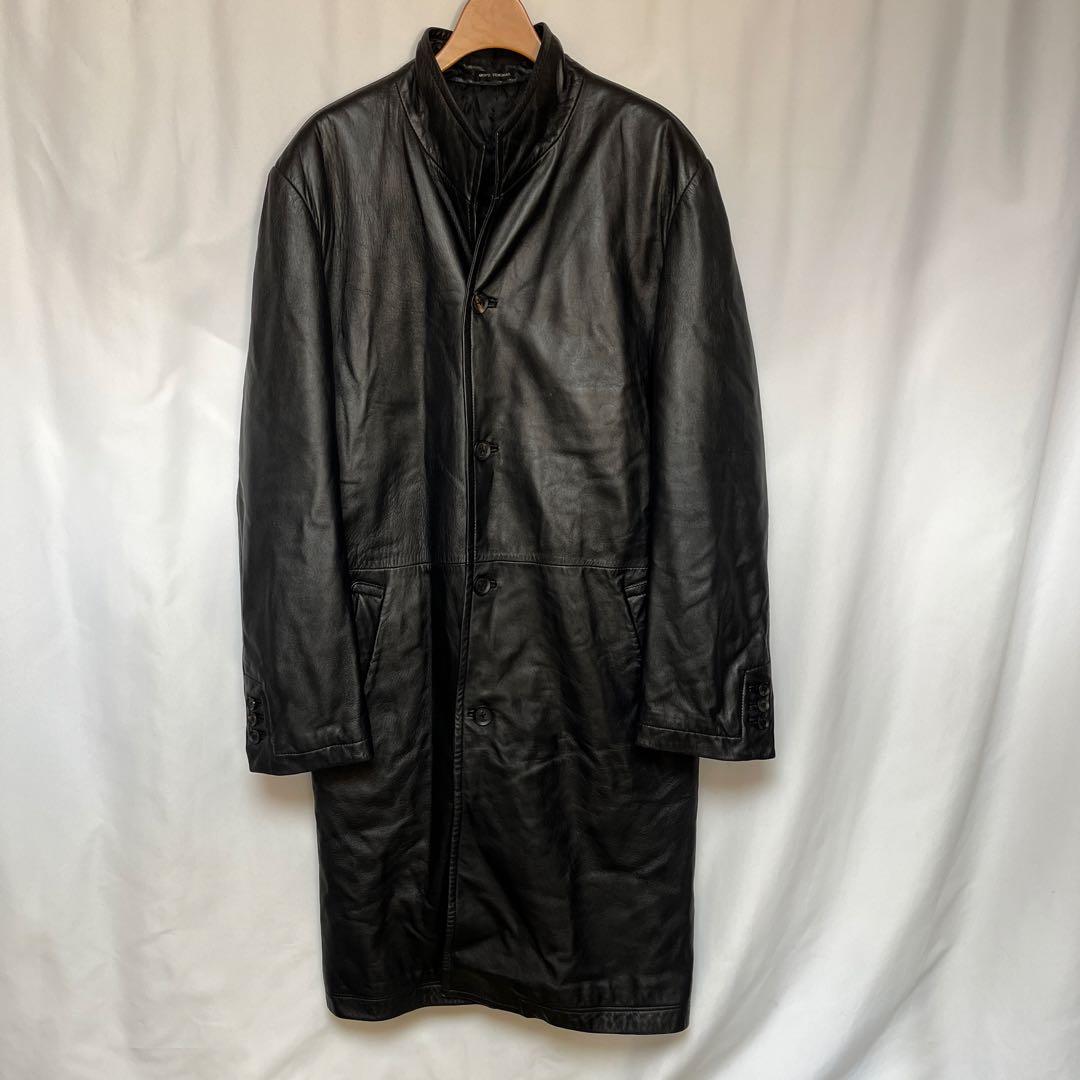 MEN’S TENORAS メンズティノラス ラムレザー コート 黒LLARGE