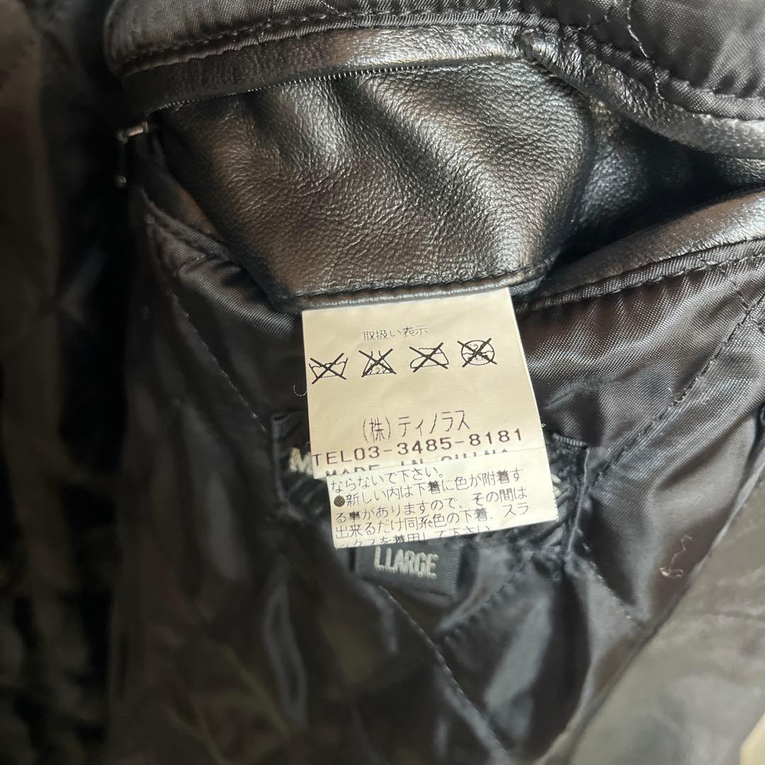 MEN’S TENORAS メンズティノラス ラムレザー コート 黒LLARGE