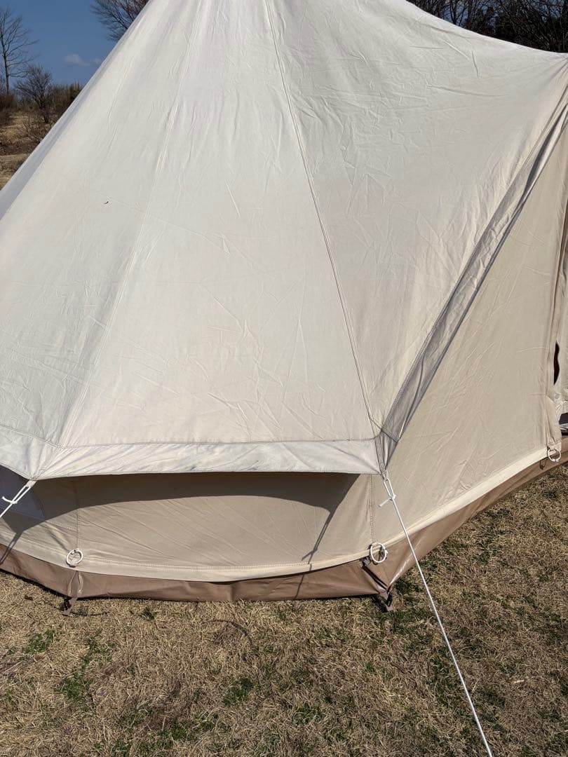キャンプテント ベルテント ベージュ