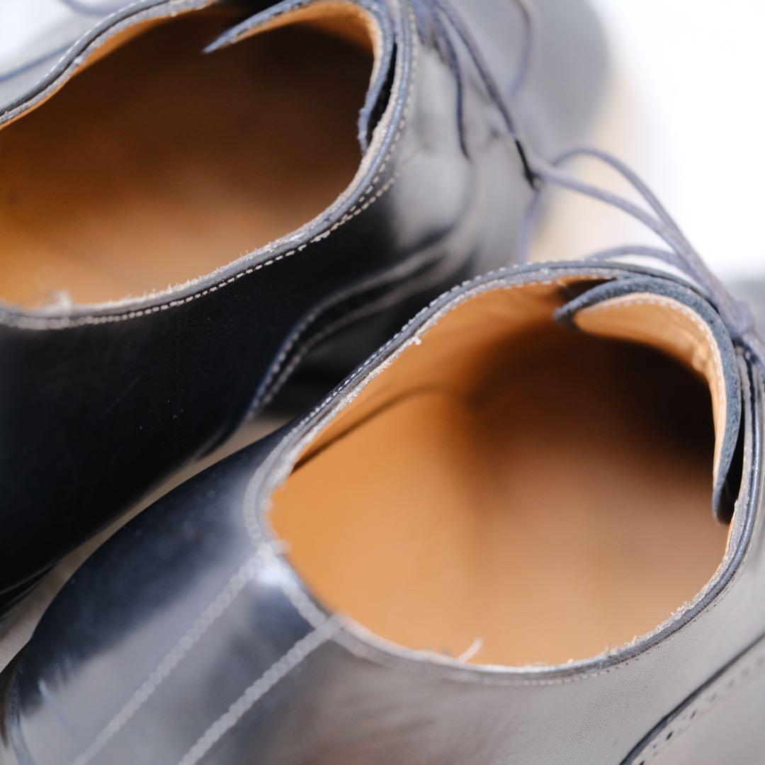 Santoniサントーニ グッドイヤーストレートチップメダリオン黒81/2D