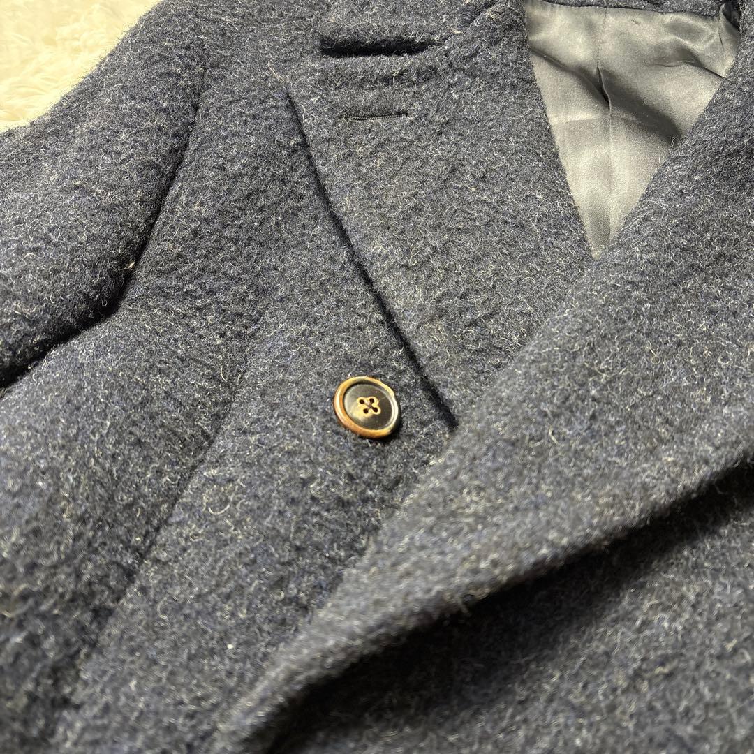 LARDINI ラルディーニ チェスターコート ダブルブレスト ネイビー Ｌ