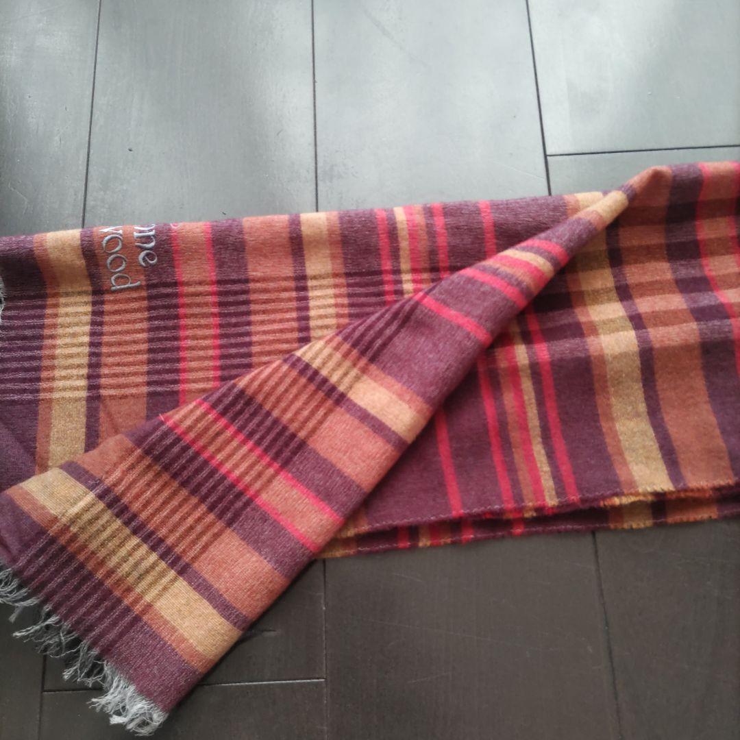 【新品未使用】ヴィヴィアンウエストウッド チェック マフラー オーブ刺繍 薄手