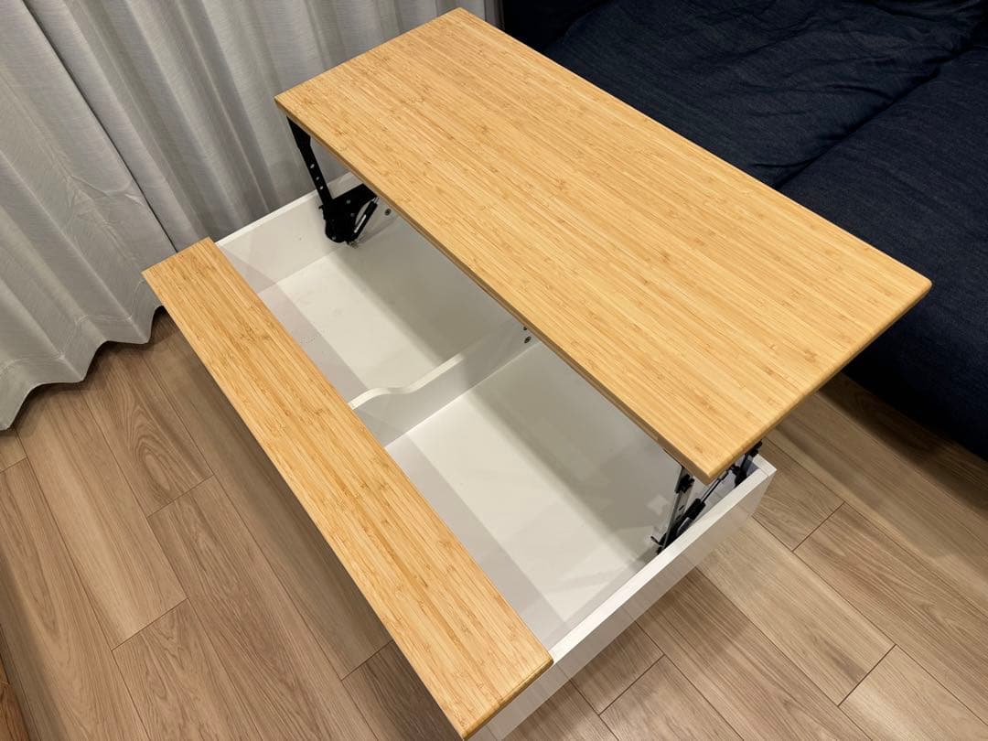 ※じゃすみんさま専用　昇降式ローテーブル　収納付き　北欧