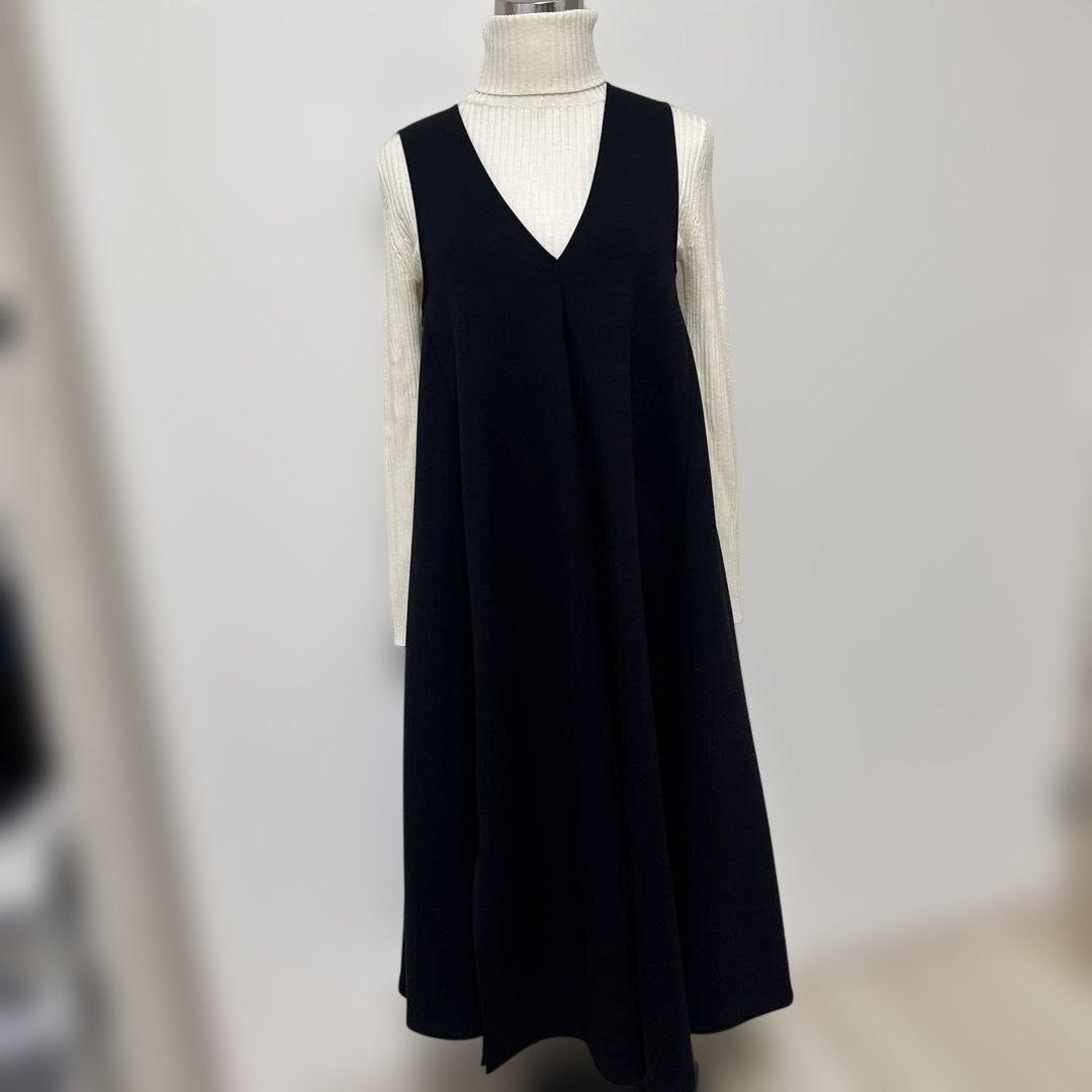 DOUBLE STANDARD CLOTHING Vネックジャンパースカート