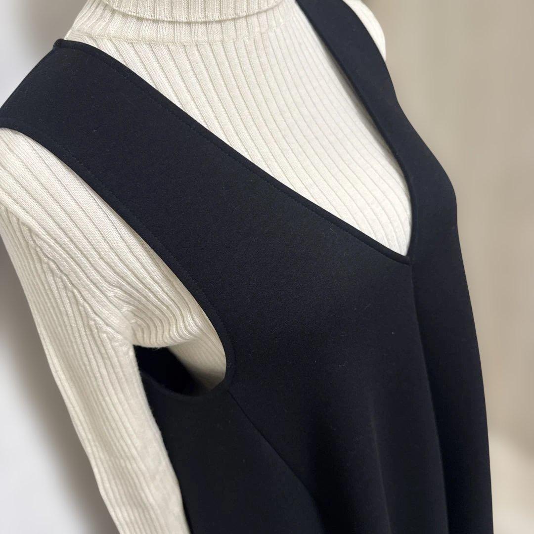 DOUBLE STANDARD CLOTHING Vネックジャンパースカート