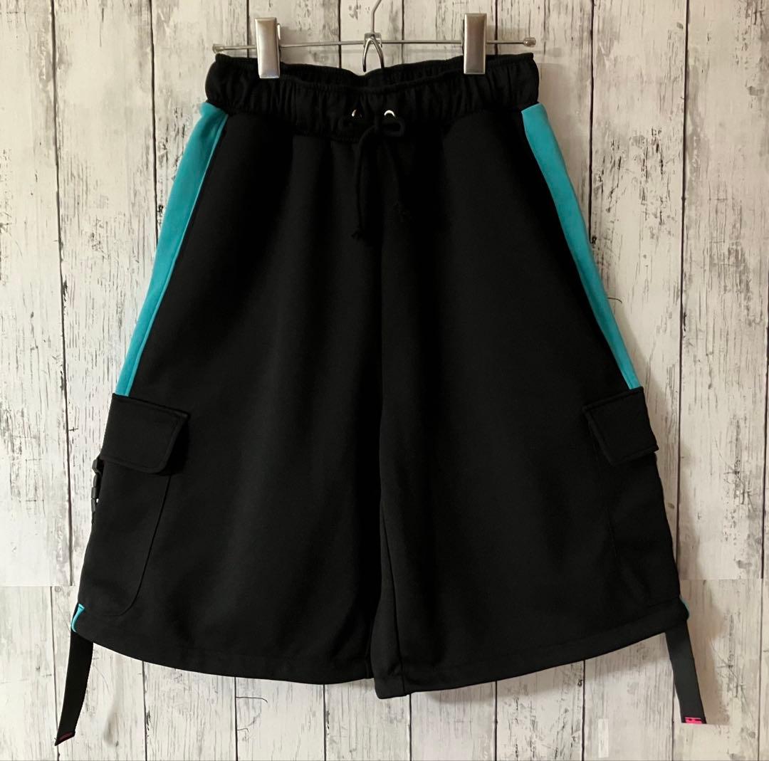 【ほぼ未使用】DARRDY×初音ミク 2wayジャージパンツ ワイドカーゴパンツ