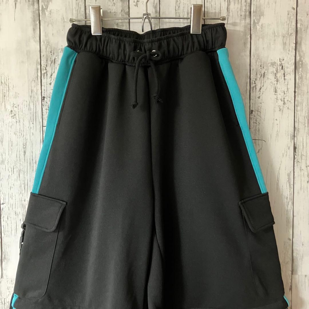 【ほぼ未使用】DARRDY×初音ミク 2wayジャージパンツ ワイドカーゴパンツ