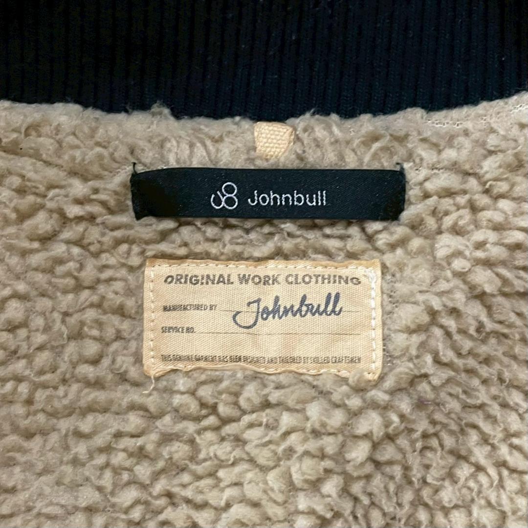 美品 Johnbull MA-1 デニム ユーズド加工 裏ボア L