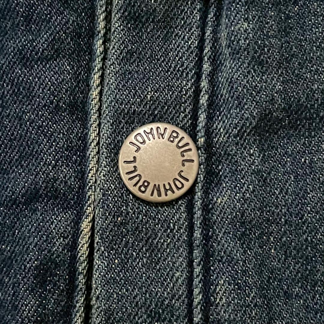美品 Johnbull MA-1 デニム ユーズド加工 裏ボア L