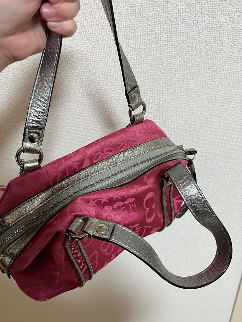 【希少】【美品】COACH mini boston pink handbag