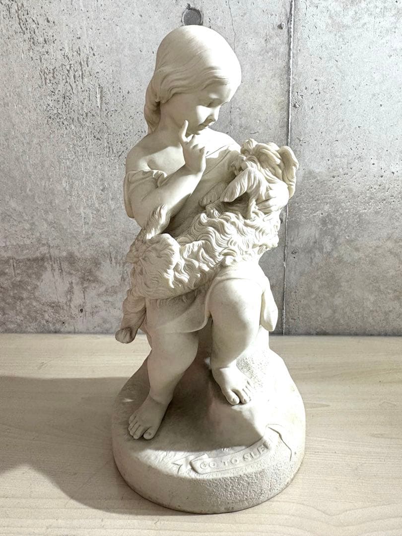 19世紀 アンティーク パリアン像 コープランド Go to sleep