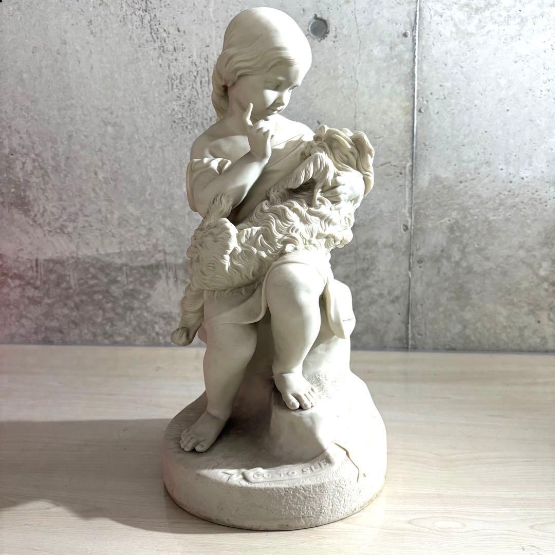 19世紀 アンティーク パリアン像 コープランド Go to sleep