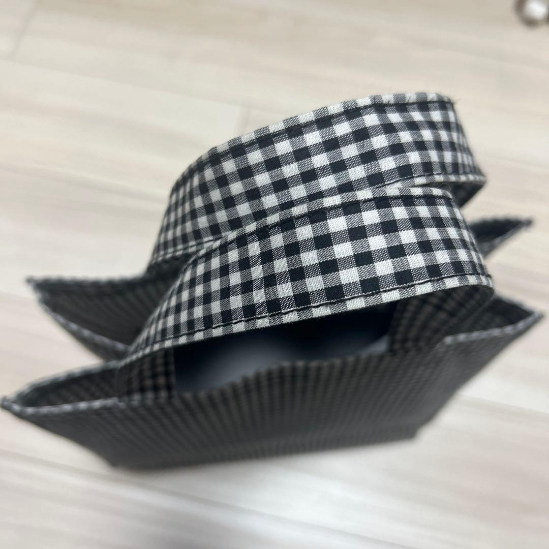 ファミリア　ギンガムチェック　トートバック