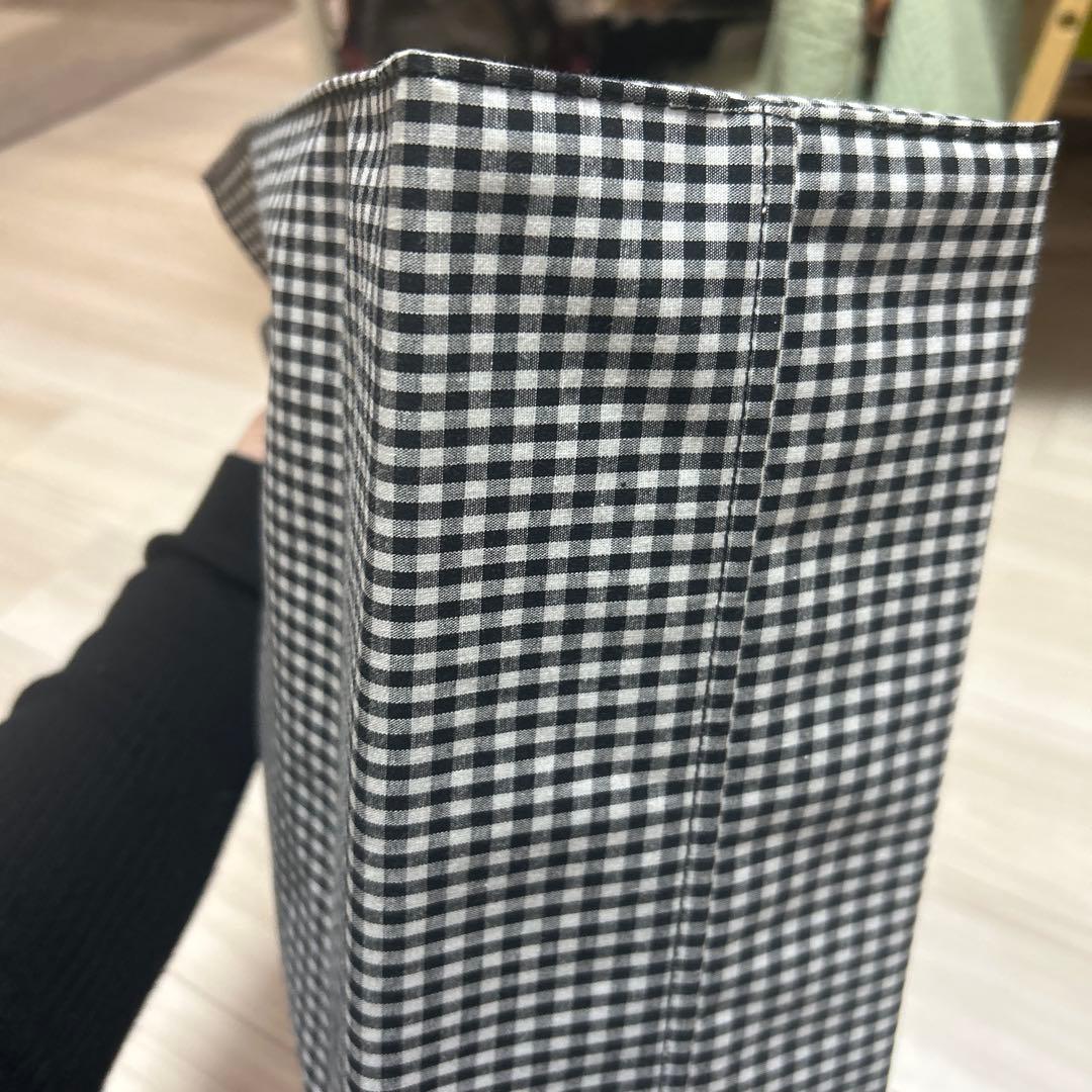 ファミリア　ギンガムチェック　トートバック