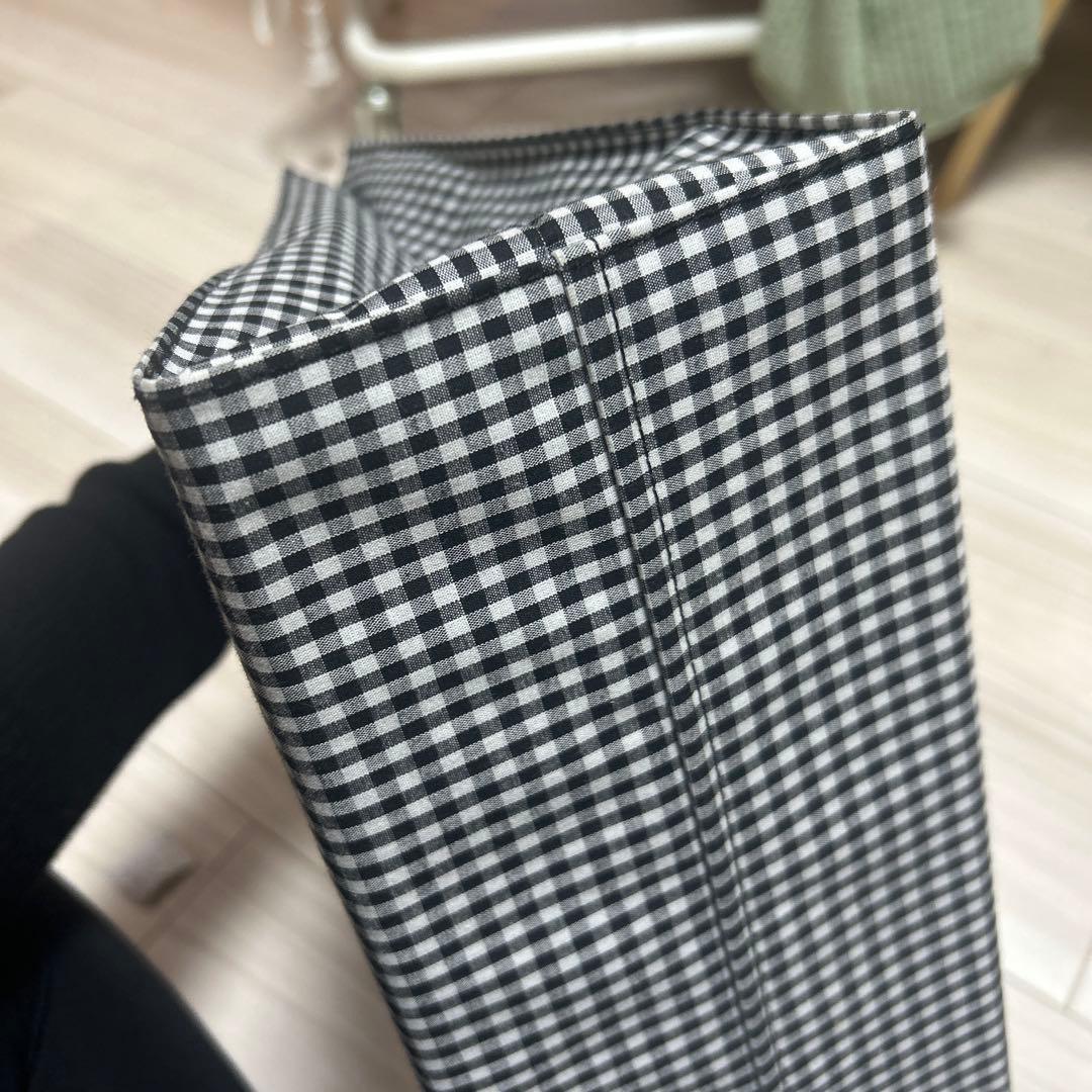 ファミリア　ギンガムチェック　トートバック