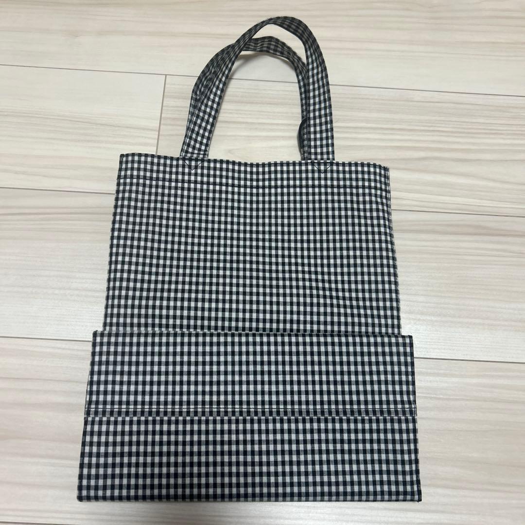 ファミリア　ギンガムチェック　トートバック