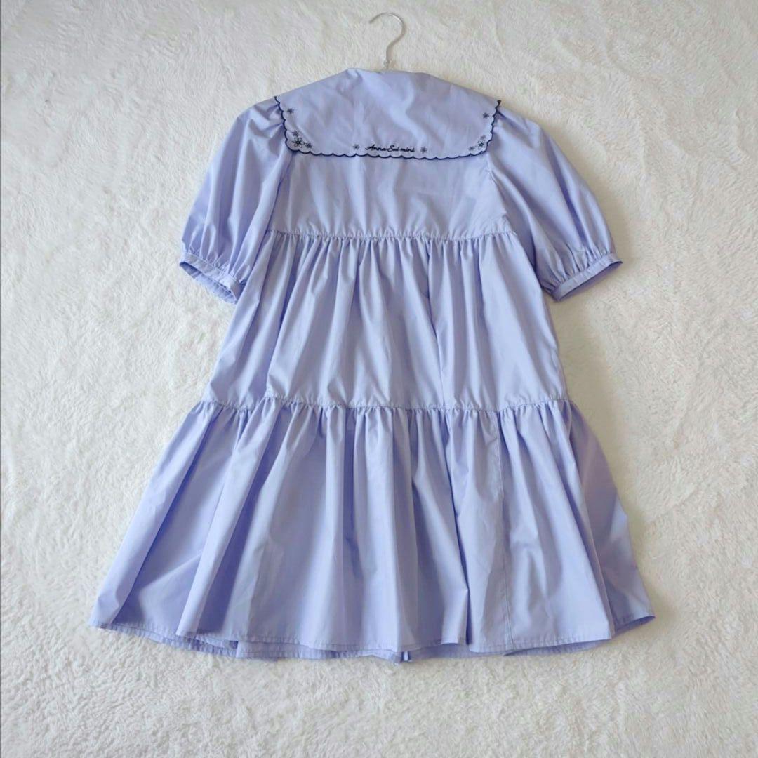新品　ANNASUI mini　150　24ss　セーラー襟ティアードワンピース