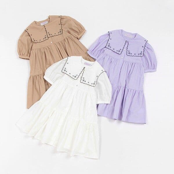 新品　ANNASUI mini　150　24ss　セーラー襟ティアードワンピース