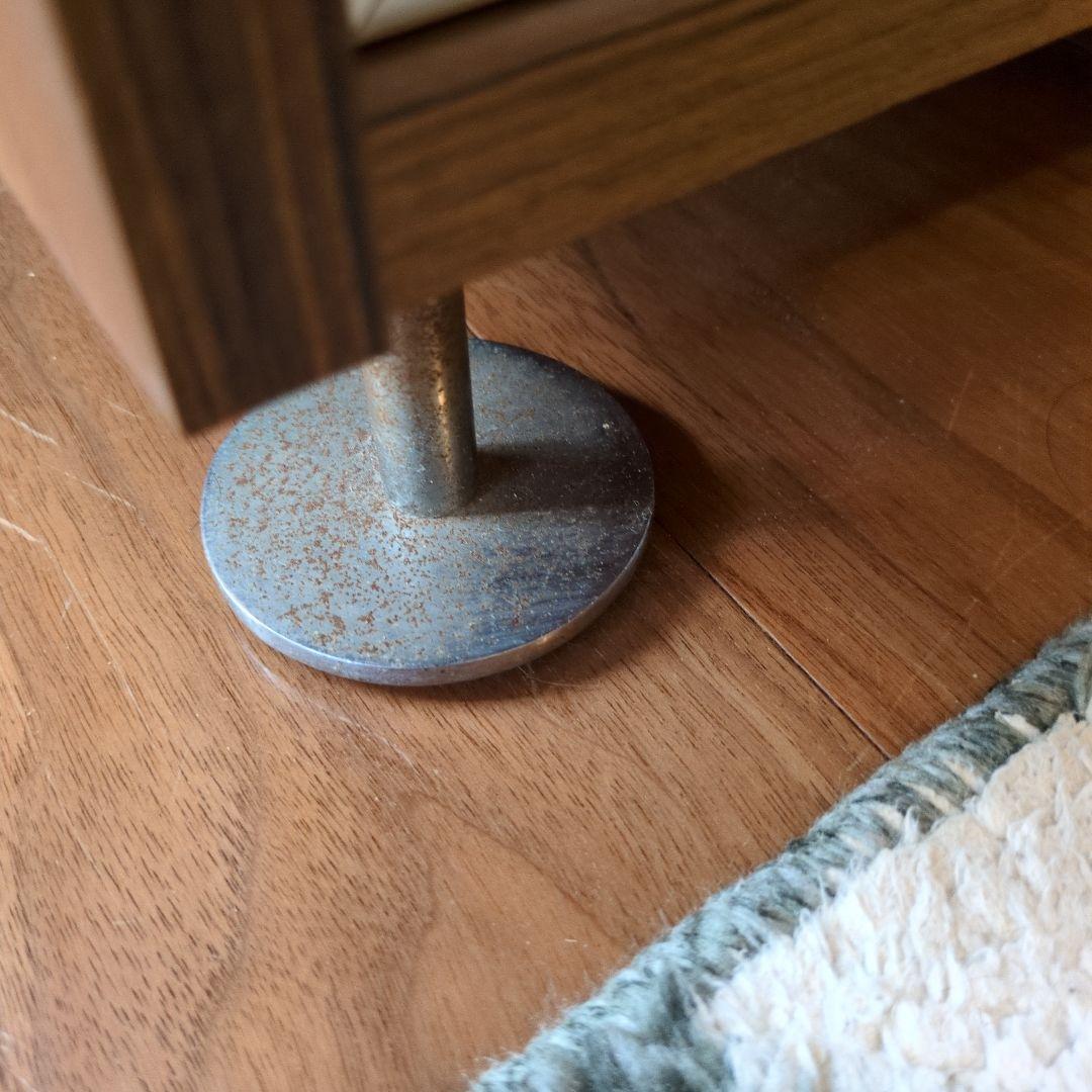 木製サイドテーブル　昭和レトロ　レコードラック