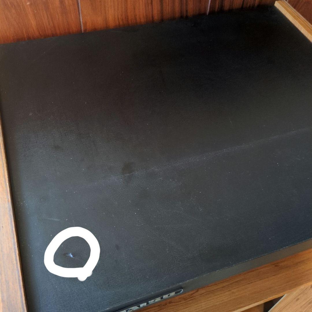 木製サイドテーブル　昭和レトロ　レコードラック