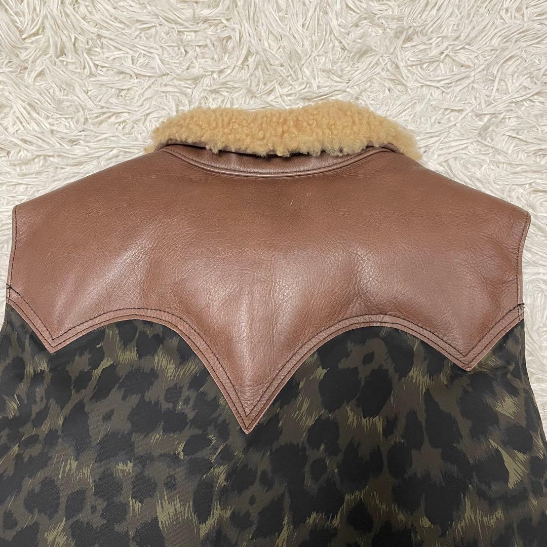 【美品】ヒステリックグラマー ロッキーマウンテン ダウンベスト レオパード