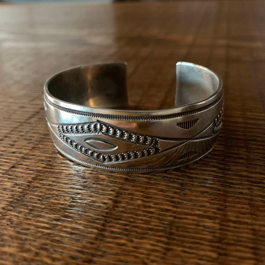 ユニセックス ナバホ族 希少ANDY CADMAN シルバー925 バングル