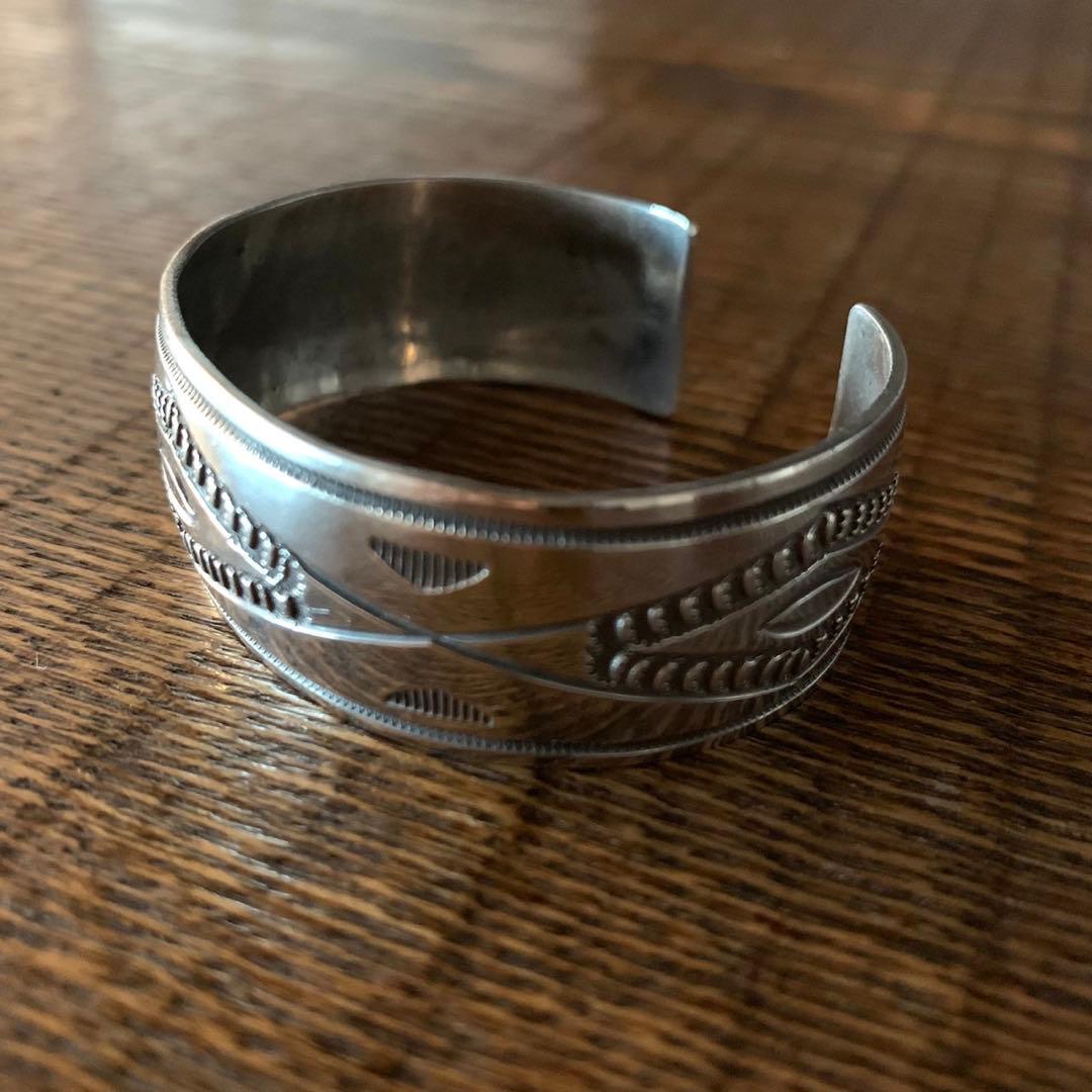 ユニセックス ナバホ族 希少ANDY CADMAN シルバー925 バングル