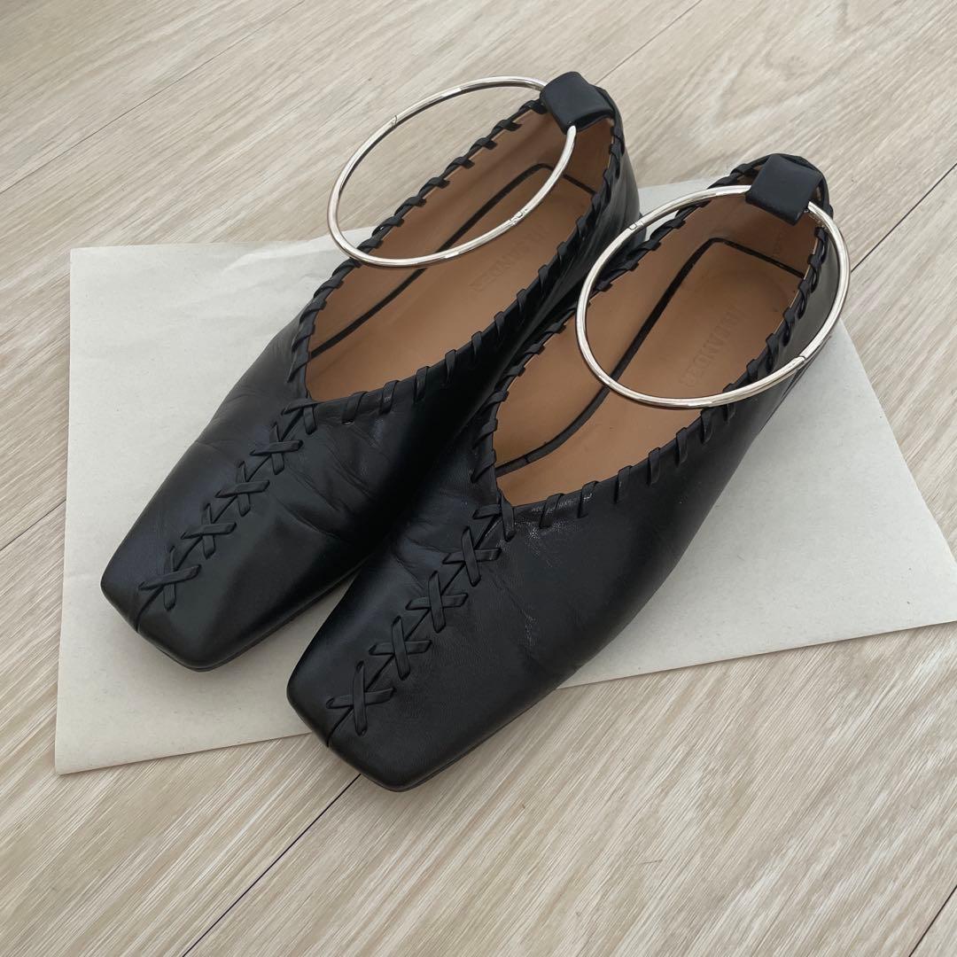 jilsander メタルアンクレットバレエシューズ　パンプス36