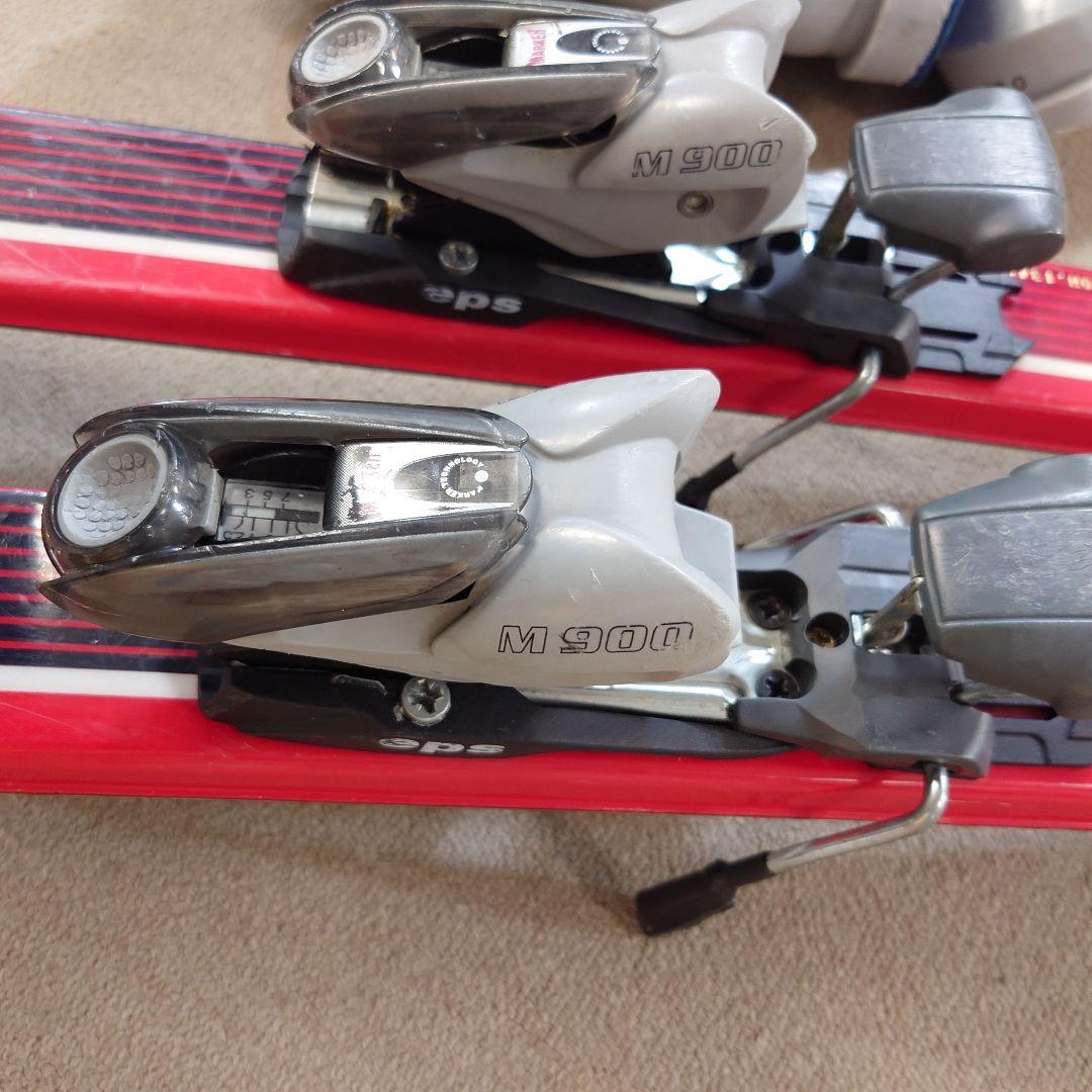 ④滑れる状態で発送 使用済ジュニアスキー150cmブーツ25cm ポールはおまけ