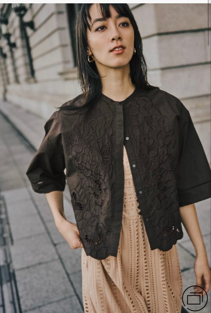 超美品⭐︎ヌキテパ ストライプカットワークオールインワン