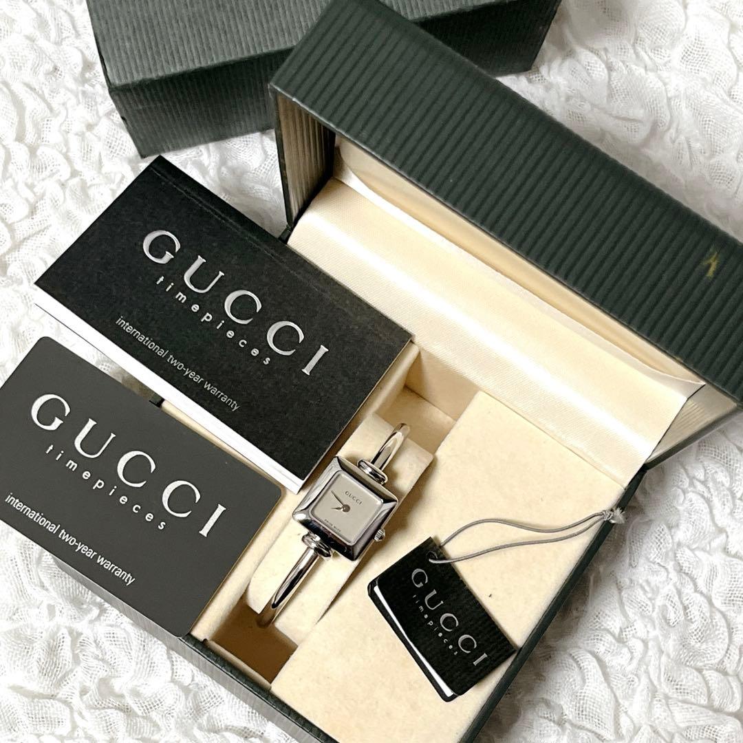 稼働品✨付属品あり✨グッチ 1900L バングル クォーツ 腕時計　ウォッチ
