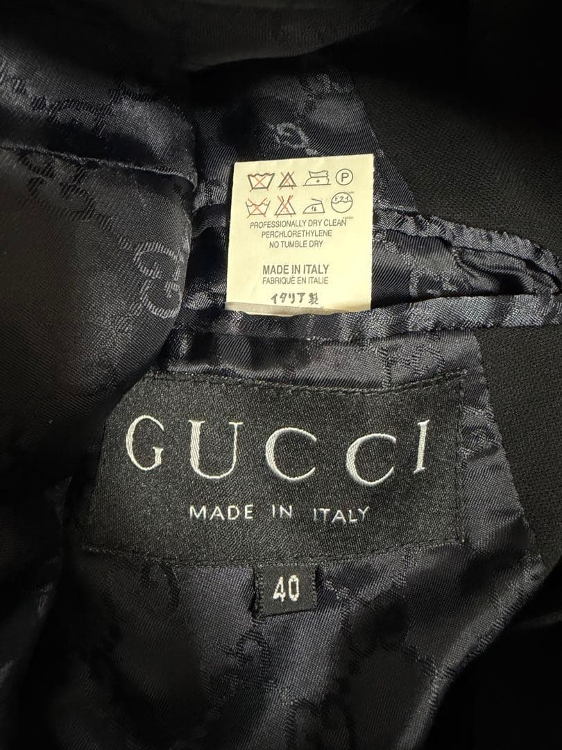 ヴィンテージ　GUCCI ジャケット　ブラック　サイズ40