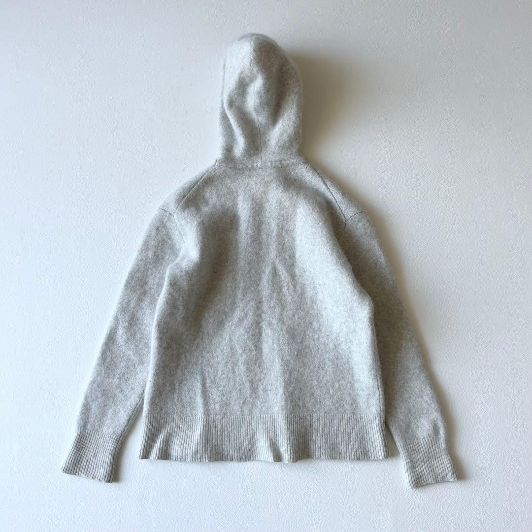 3065y美品 セオリーリュクス カシミヤ100%ニットパーカー グレー M